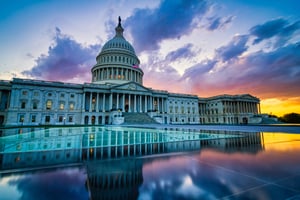 Sunset Over U.S. Capitol In Washington D.C. - Role of Associations in Advocating For Industry Issues